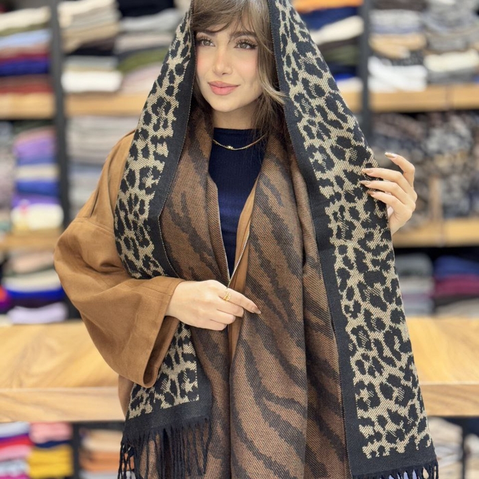 شال موهر دورو پلنگی زبرا