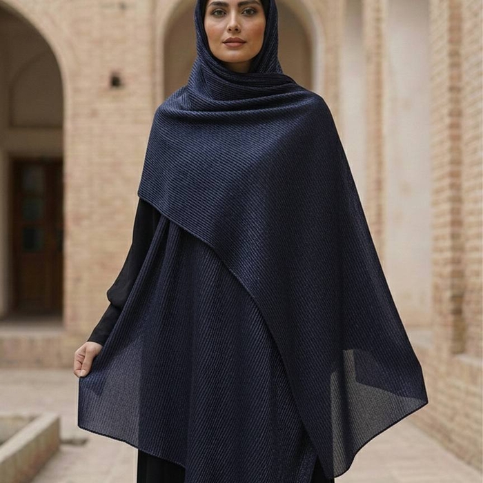 شال پلیسه متالیک دو رو