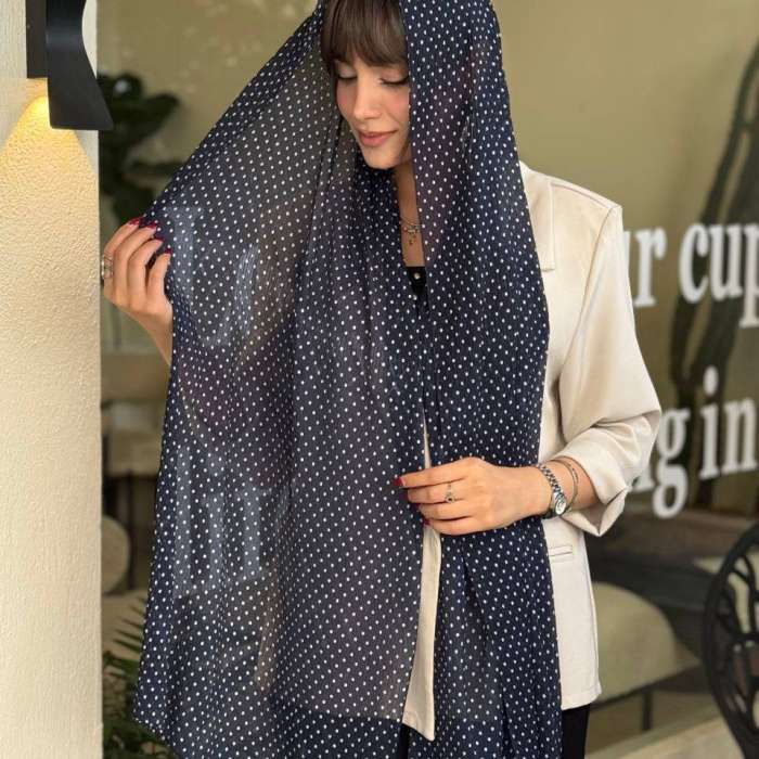 شال حریر شیفون چاپی